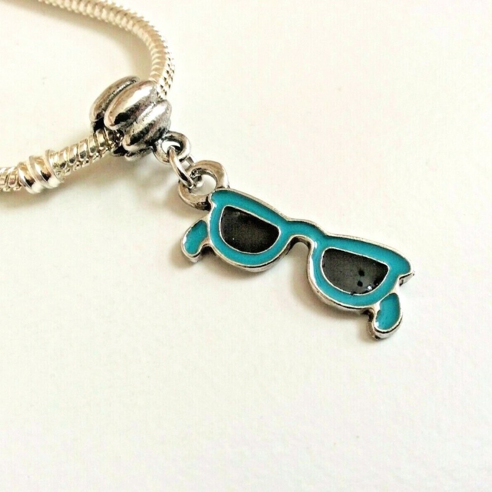 "SUNGLASSES" Dangling Charm Bead For European Style Charm Bracelets